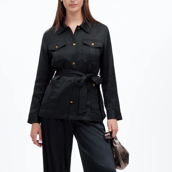 Madewell Double-Faced Satin Safari Jacket Size XXS - Picture 1 of 13